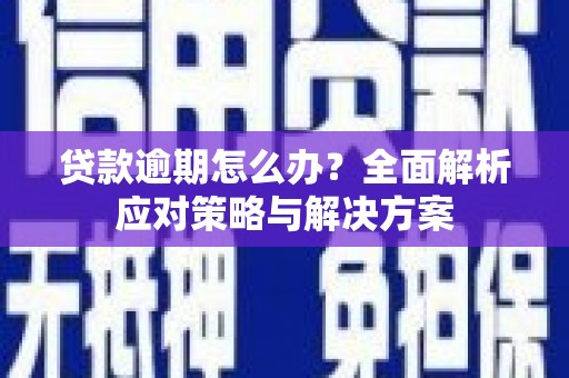北关贷款逾期怎么办？全面解析应对策略与解决方案