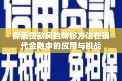 北关探索贷款风险转移方法在现代金融中的应用与挑战