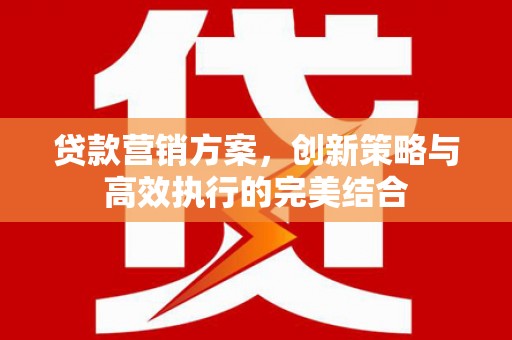 北关贷款营销方案，创新策略与高效执行的完美结合