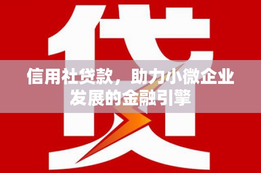 北关信用社贷款，助力小微企业发展的金融引擎