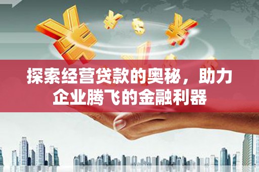 北关探索经营贷款的奥秘，助力企业腾飞的金融利器