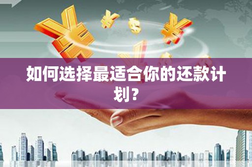 北关如何选择最适合你的还款计划？