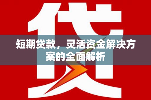 北关短期贷款，灵活资金解决方案的全面解析