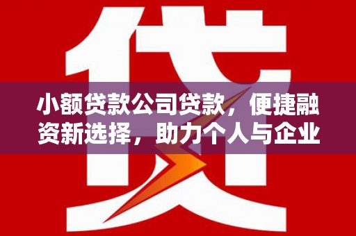 北关小额贷款公司贷款，便捷融资新选择，助力个人与企业成长