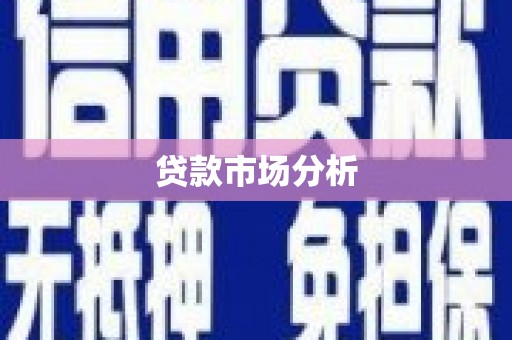 北关贷款市场分析