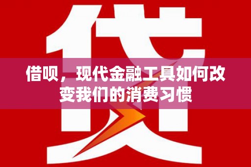 北关借呗，现代金融工具如何改变我们的消费习惯
