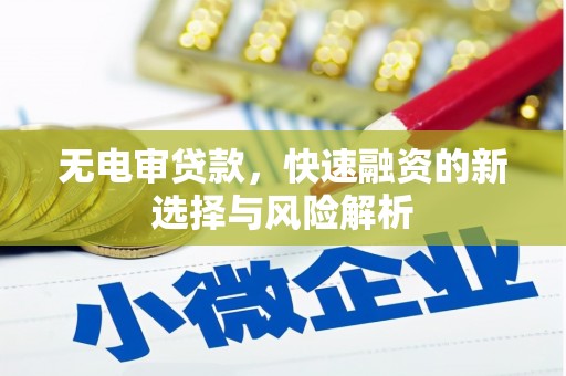 北关无电审贷款，快速融资的新选择与风险解析
