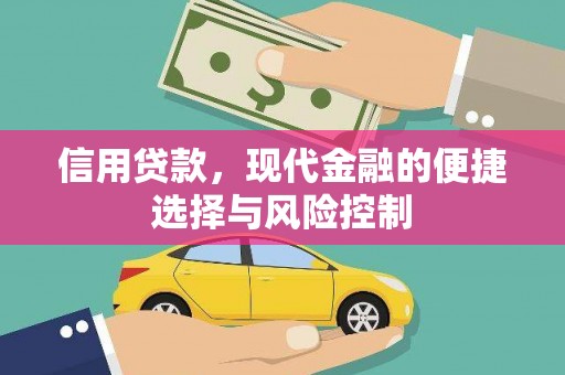 北关信用贷款，现代金融的便捷选择与风险控制