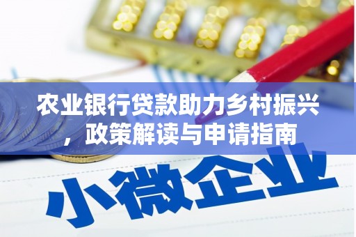 北关农业银行贷款助力乡村振兴，政策解读与申请指南