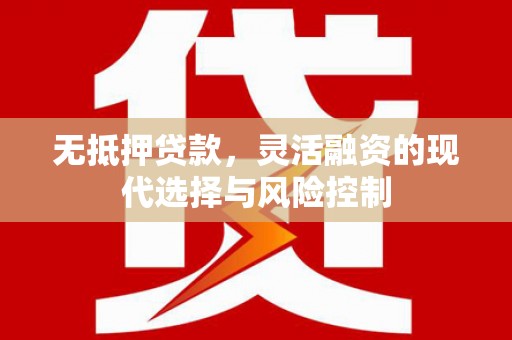 北关无抵押贷款，灵活融资的现代选择与风险控制