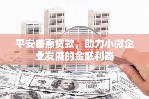 北关平安普惠贷款，助力小微企业发展的金融利器