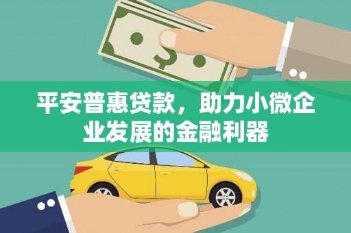 北关平安普惠贷款，助力小微企业发展的金融利器
