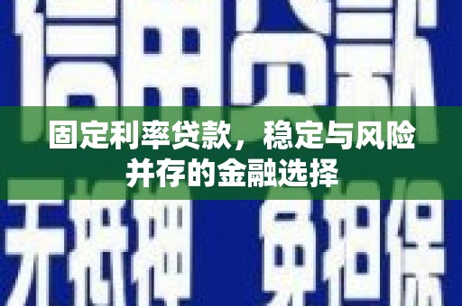 北关固定利率贷款，稳定与风险并存的金融选择