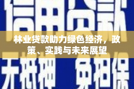 北关林业贷款助力绿色经济，政策、实践与未来展望