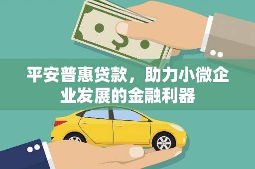 北关平安普惠贷款，助力小微企业发展的金融利器