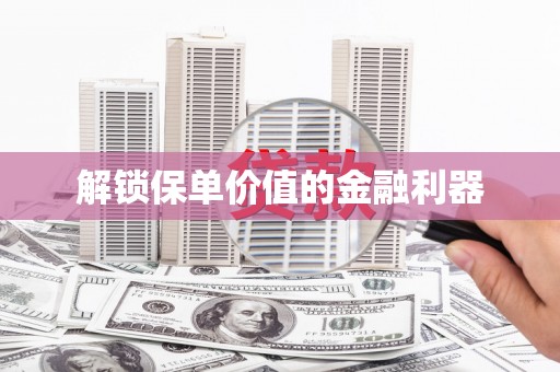 北关解锁保单价值的金融利器