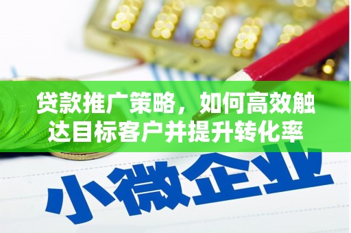 北关贷款推广策略，如何高效触达目标客户并提升转化率