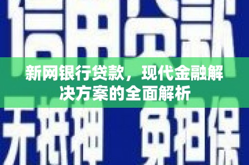 北关新网银行贷款，现代金融解决方案的全面解析