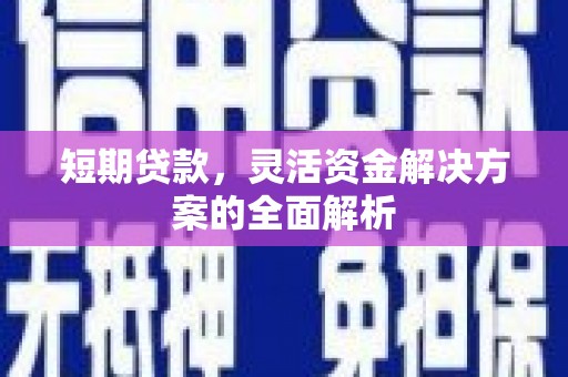 北关短期贷款，灵活资金解决方案的全面解析