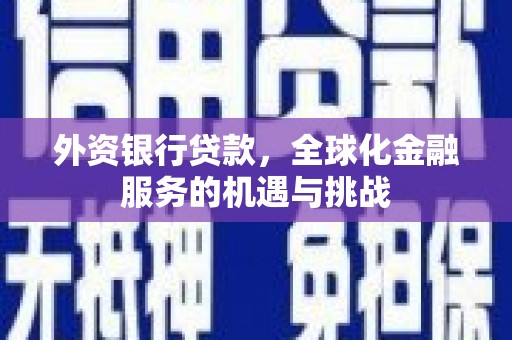 北关外资银行贷款，全球化金融服务的机遇与挑战