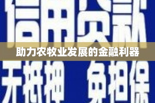 北关助力农牧业发展的金融利器
