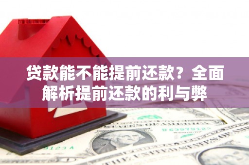 北关贷款能不能提前还款？全面解析提前还款的利与弊
