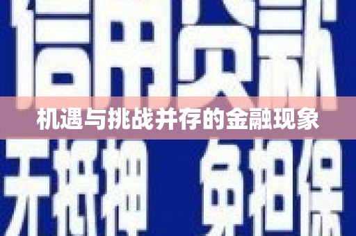 北关机遇与挑战并存的金融现象